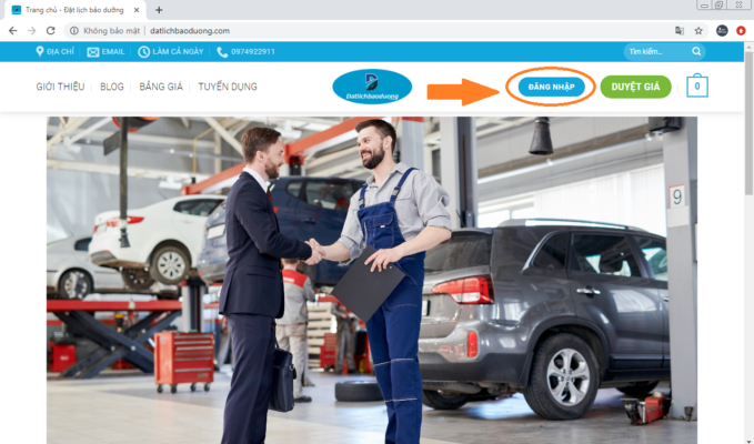 Sử dụng phần mềm Đặt Lịch Bảo Dưỡng